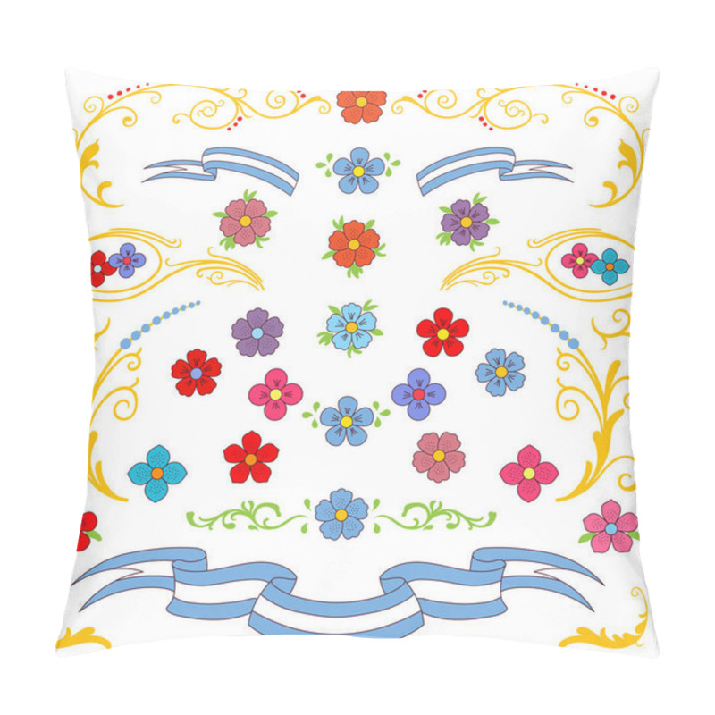 Personality  Floral design elements pillow covers