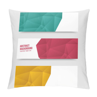 Personality  Vector Abstract Background. Origami Polygon Pillow Covers