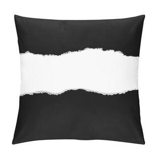 Personality  Black Torn Paper Borders Pillow Covers