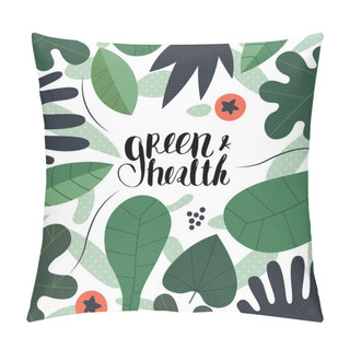Personality  Green And Health Lettering Pillow Covers