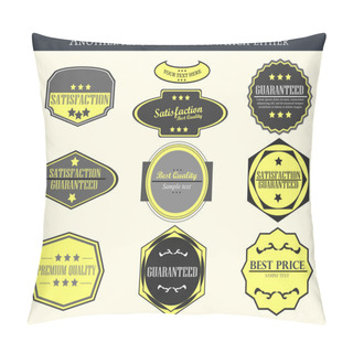 Personality  Vintage Vector Labels And Badges Pillow Covers