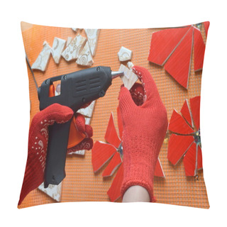 Personality  Glue Gun And Mosaic Pillow Covers