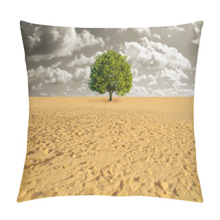 Personality  Tree Alone In Desert Pillow Covers