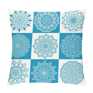 Personality  Flower Mandala Set Pillow Covers