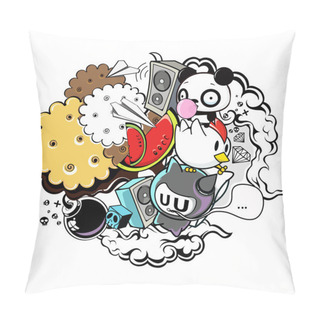 Personality  Doodle Art Vector, Illustration Pillow Covers