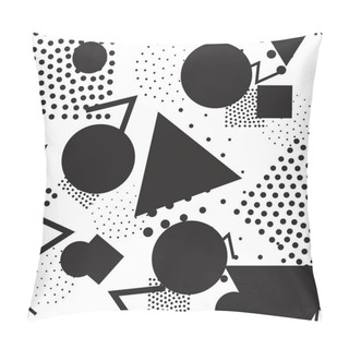 Personality  Seamless Geometric Pattern In Retro, Memphis 80s Style Pillow Covers