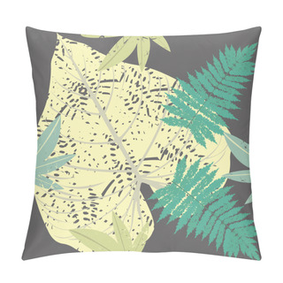 Personality  Seamless Pattern With Tropical Leaves Pillow Covers