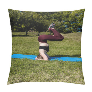 Personality  Woman Standing On Head Pillow Covers