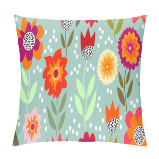 Personality  Autumn Glory. Seamless Vector Pattern With Chrysanthemums And Asters. Pillow Covers