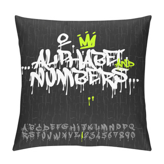 Personality  Graffiti Alphabet And Numbers Pillow Covers