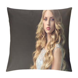 Personality  Blonde Fashion  Girl With Curly Hair  Pillow Covers