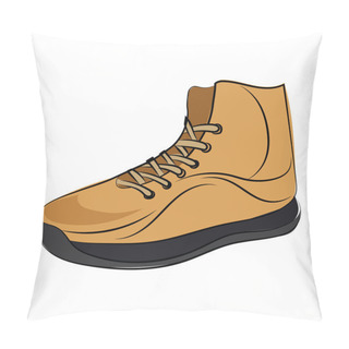 Personality  Sneaker Colored Sketchy Vector Icon Pillow Covers