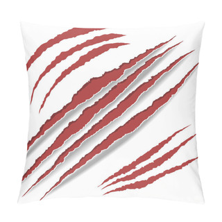 Personality  Animal Claws Scratches. Vector Pillow Covers