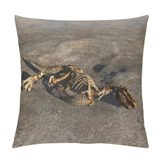 Personality  Dinosaur Skeleton Half Buried Pillow Covers