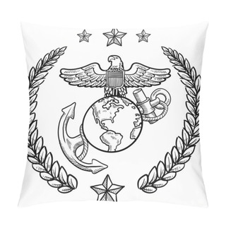 Personality  US Marine Corps Military Insignia Pillow Covers