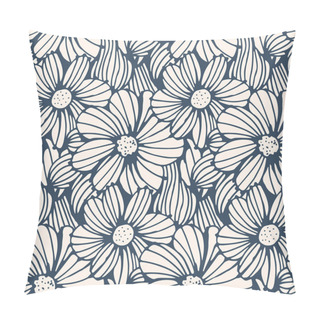 Personality  Black And White  Flower Background. Pillow Covers