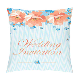 Personality  Floral Wedding Invitation With  Flowers Pillow Covers
