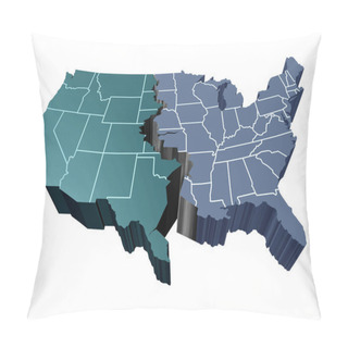 Personality  Divided Nation Pillow Covers