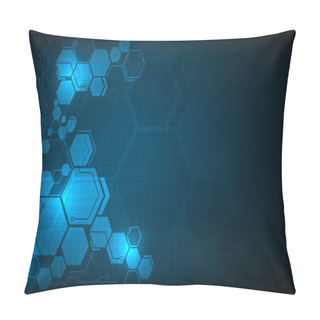 Personality  Hexagon Pattern Hi Tech Background Pillow Covers