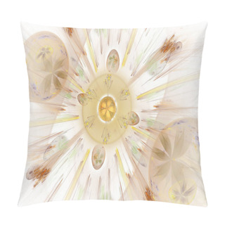Personality  Glow Abstract Fractal Flower Background. Translucent Bubbles Texture With Glow Flowers. Bright, Multicolored Computer Generated, Fractal Abstract Background Pillow Covers