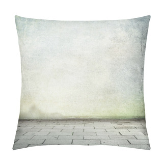 Personality  Grunge Background Old Wall Texture And Sidewalk Room Interior Without Ceiling Pillow Covers