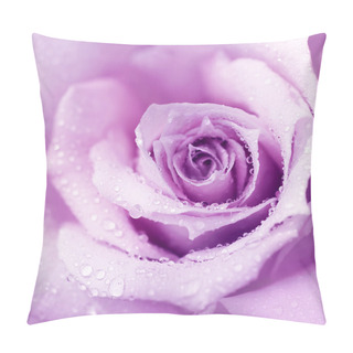 Personality  Purple Wet Rose Background Pillow Covers