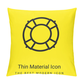 Personality  Big Lifesaver Minimal Bright Yellow Material Icon Pillow Covers
