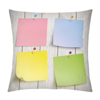 Personality  Wooden Board Colored   Sticks Pillow Covers