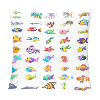 Personality  Group Of Different Fishes Pillow Covers