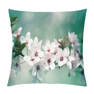 Personality Vintage Photo Of Cherry Tree Flowers Pillow Covers