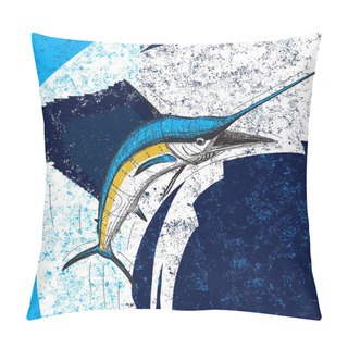 Personality  Jumping Sailfish Over An Abstract Background Pillow Covers