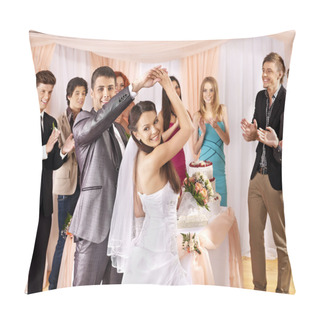 Personality  Group At Wedding Dance. Pillow Covers