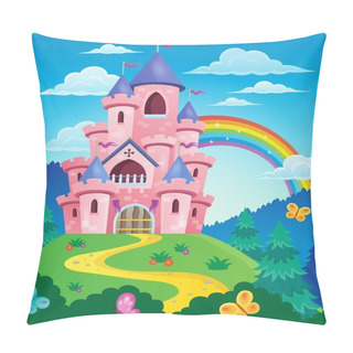 Personality  Pink Castle Theme Image 3 Pillow Covers