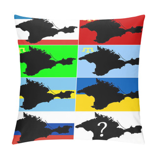 Personality  With The Russian Invasion Of The Crimean Peninsula In Ukraine On The 1st Of March 2014. What Flag From Past And Present Will Crimea Have As Its Future At The End Of This Conflict Between East And West Pillow Covers