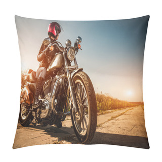 Personality  Biker Girl Pillow Covers