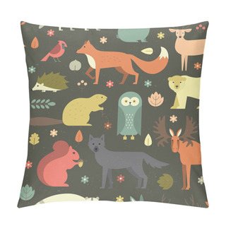 Personality  Forest Animals Seamless Pattern  Pillow Covers