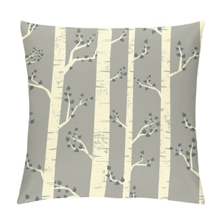 Personality  Birch Forest Background Pillow Covers