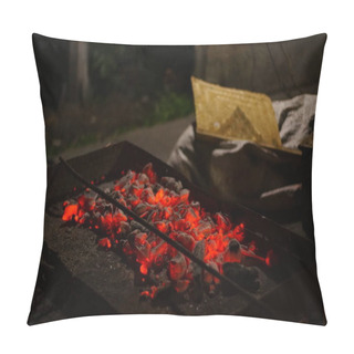 Personality  Ember Of Charcoal Used For Cooking Pillow Covers
