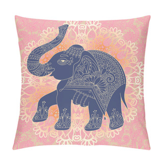 Personality  Original Indian Pattern With Elephant For Invitation Pillow Covers