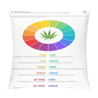 Personality  Cannabis Cannabinoids Vertical Business Infographic Pillow Covers