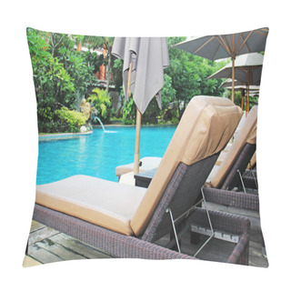 Personality  Lounge At Tropical Resort Pillow Covers