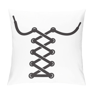 Personality  Shoelace Icon Vector Illustration Symbol Design Pillow Covers