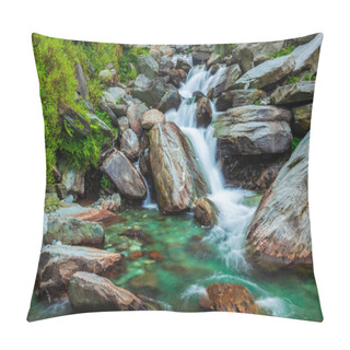 Personality  Bhagsu Waterfall. Bhagsu, Himachal Pradesh, India Pillow Covers