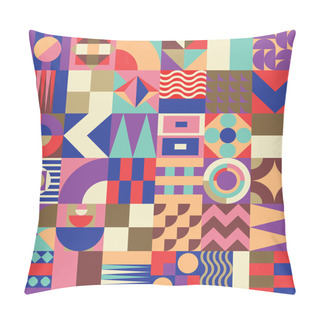 Personality  Geometric Mosaic Seamless Pattern Pillow Covers