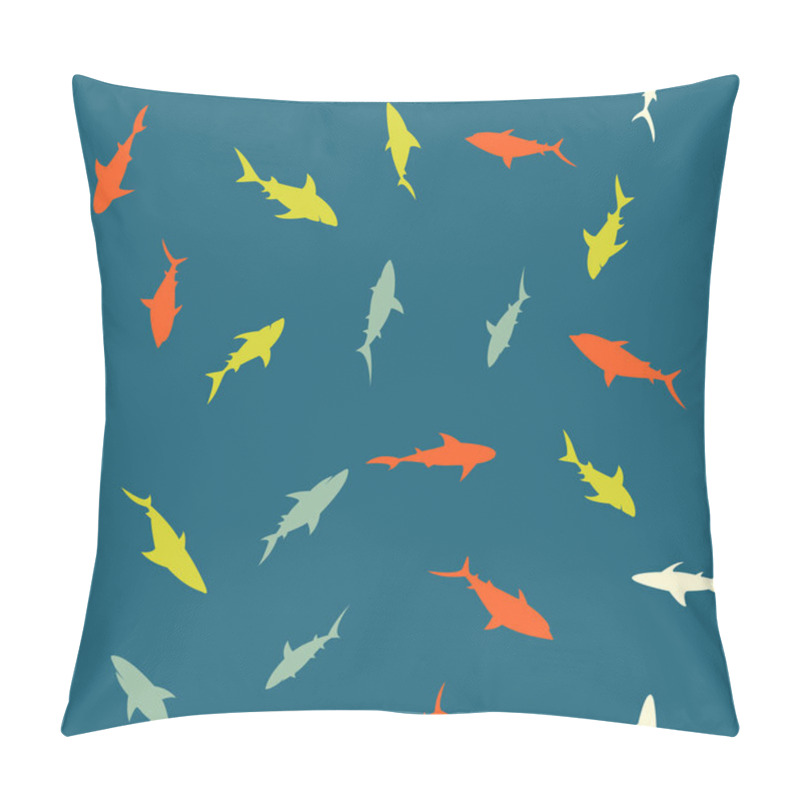 Personality  Colorful pattern with bright sharks pillow covers
