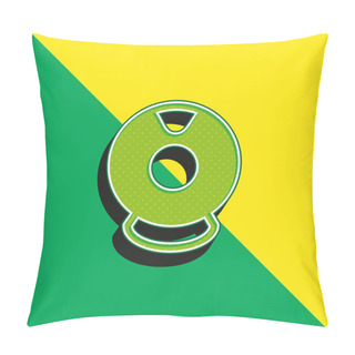 Personality  Big WebCam Green And Yellow Modern 3d Vector Icon Logo Pillow Covers