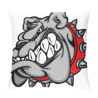 Personality  Bulldog Cartoon Face Illustration Pillow Covers