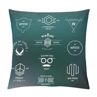 Personality  Hipster Style Icons Pillow Covers