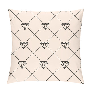 Personality  Diamonds And Lines Seamless Pattern Pillow Covers