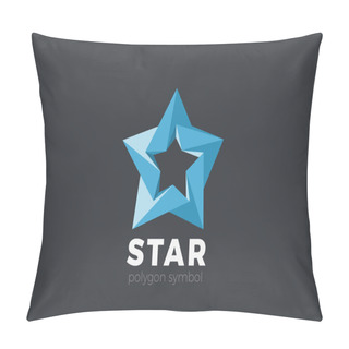 Personality  Polygon Star Abstract Logo Design Vector Template Pillow Covers